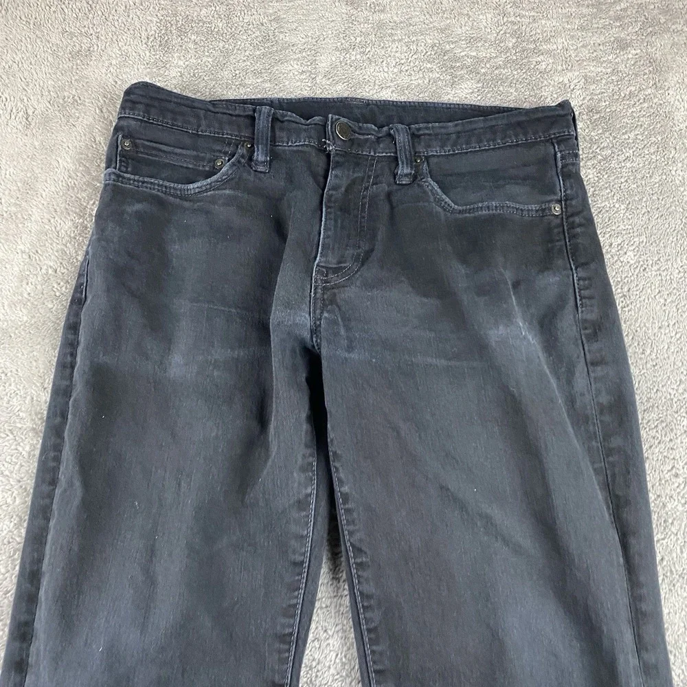 Levis 511 Slim Fit Straight Leg Jeans Mens 32x27 Black Low Rise‎